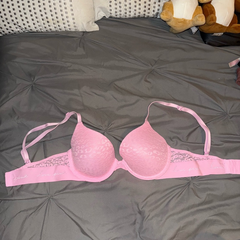 Pink Lace Women's Bra